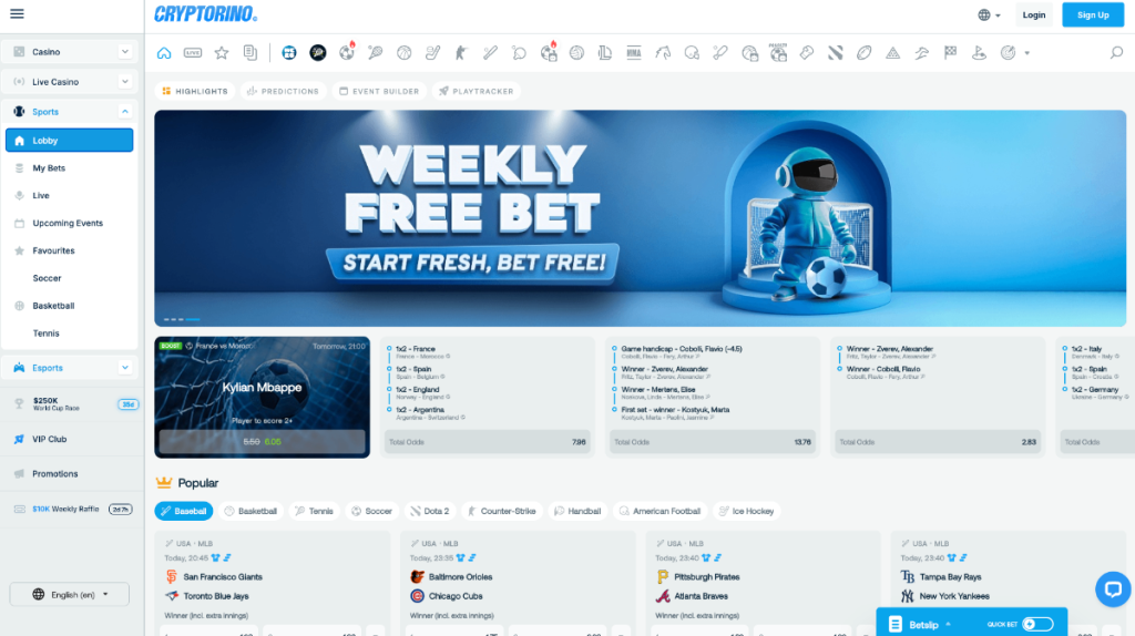 Cryptorino crypto sportsbook